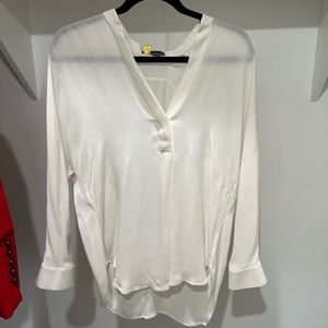 Vince silk long sleeve blouse